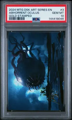 2024 MTG DUSKMOURN: HOUSE OF HORROR ART SER GOLD STAMPED ABHORRENT OCULUS PSA 10 - Image 1
