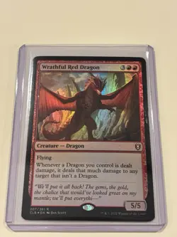 MTG Wrathful Red Dragon Battle for Baldur's Gate Foil 207/361 Mint - Image 1