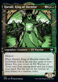 Harald, King of Skemfar (Showcase) [Kaldheim] Foil Near Mint - Image 1