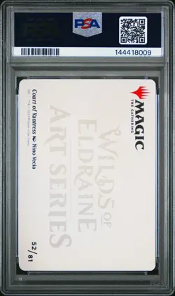2023 MTG WILDS OF ELDRAINE ART SER GOLD STAMPED #52 COURT OF VANTRESS PSA 10 - Image 2