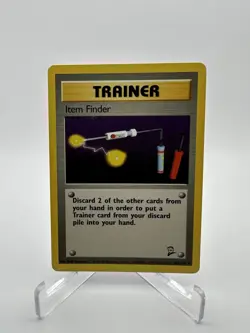 Pokemon TCG Item Finder Trainer Card Base Set 2 Rare Regular 103/130 English - Image 1