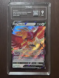 Pokemon Sword & Shield Silver Tempest Ho-Oh V 140/195 TAG 9 - Image 1