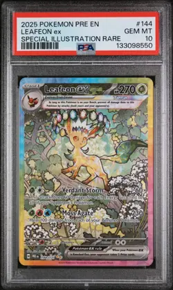 Leafeon EX 144/131 Prismatic Evolutions SIR Pokemon Card PSA 10 - Image 3