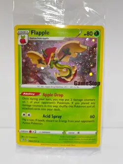 2020 Pokemon SWSH Rebel Clash Flapple Promos Holo #022/192 Gamestop Promo Sealed - Image 1