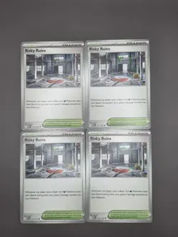 4x Risky Ruins 127/132 x4 - Mega Evolutions - Pokemon TCG - Playset - Image 1