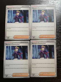 4x Morty's Conviction 155/162 x4- Temporal Forces - Pokemon TCG - Playset - Image 1