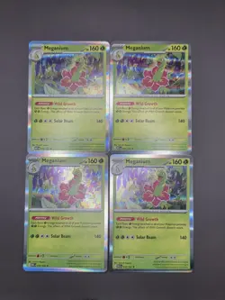 4x Meganium 010/132 x4 - Mega Evolutions - Pokemon TCG - Playset - Holo - Image 1