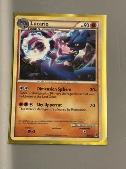 Pokemon TCG Lucario Call of Legends 14/95 Regular Rare MP - Image 1