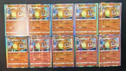 10 Lot pokemon TCG Chinese Card CC5aC 003/127 R Charizard XL92 - Image 1