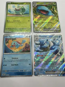 Blastoise Venusaur Squirtle Bulbasaur Pokemon 151 English Bundle - Pack Fresh - Image 1