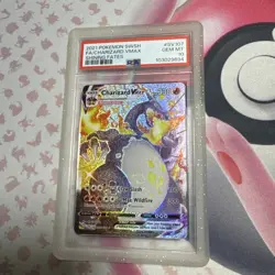 2021 POKEMON SWORD & SHIELD SHINING FATES #SV107 FULL ART/CHARIZARD VMAX PSA 10 - Image 1