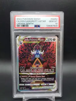 2023 Hisuian Samurott VSTAR GG52/GG70 Crown Zenith Galarian PSA 10 Pokemon - Image 1