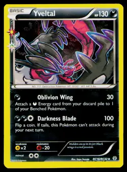 Yveltal Holo #RC16/RC32 Uncommon Pokemon Generations: Radiant Collection NM - Image 1