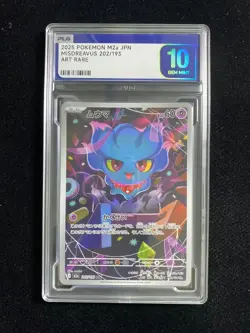 2025 POKEMON M2a JPN MISDREAVUS 202/193 ART RARE Gem Mint PLG 10 SV42 - Image 1