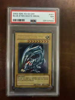 Blue-Eyes White Dragon 2002 Yu-Gi-Oh! SDK-001 PSA 7 - Image 1