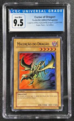 CURSE OF DRAGON CGC 9.5 2003 YU-GI-OH! PORTUGUESE #LDB-P066 1ST EDITION RARE 070 - Image 1