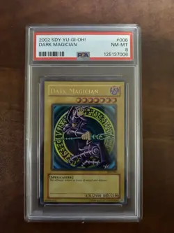 2002 Yu-Gi-Oh! Dark Magician SDY #006 PSA 8 Name Shift Misprint - Image 1