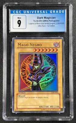 DARK MAGICIAN CGC 9 2003 YU-GI-OH! PORTUGUESE #LDB-P005 1ST EDITION RARE 3065 - Image 1