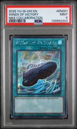 2025 YU-GI-OH! NIKE COLLABORATION #EN001 WINDS OF VICTORY PSA 9 - Image 1