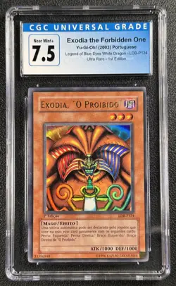 EXODIA THE FORBIDDEN ONE CGC 7.5 2003 YU-GI-OH! PORTUGUESE #LDB-P124 1ST EDITION - Image 1