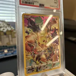 2023 POKEMON SWORD & SHIELD CROWN ZENITH #160 FULL ART/PIKACHU PSA 9 - Image 2