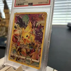 2023 POKEMON SWORD & SHIELD CROWN ZENITH #160 FULL ART/PIKACHU PSA 9 - Image 3