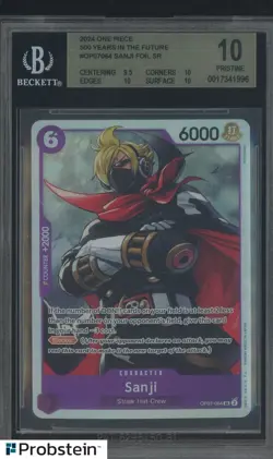 2024 one Piece #OP07064 200 Years in the Future Sanji Foil SR BGS 10 - Image 1