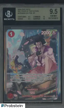 2024 One Piece #OP03-003 500 Years in the Future IZO Foil SP BGS 9.5 - Image 1