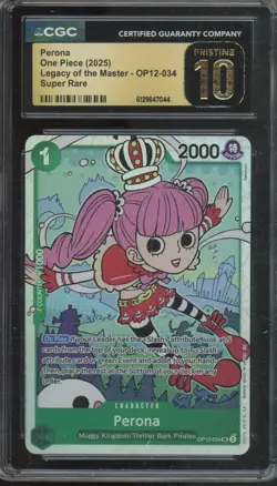 2025 One Piece Legacy Of The Master Super Rare #OP12-034 Perona Pristine CGC 10 - Image 1
