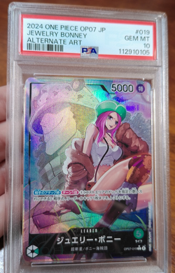 PSA 10 Jewelry Bonney Holo OP07 019 Alternate Art Leader 2024 Once Piece Card - Image 1