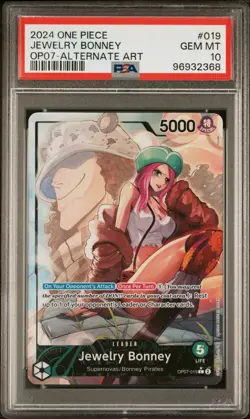 PSA 10 JEWELRY BONNEY (OP07-019)(ALT ART) 500 YEARS IN THE FUTURE One Piece Card - Image 1