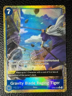 One Piece Premium Booster #OP06-058 Gravity Blade Raging Tiger - Image 1