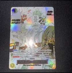 One Piece Adventure on Kami's Island Gum Gum Golden Rifle OP15-116 Alt Art NM - Image 1