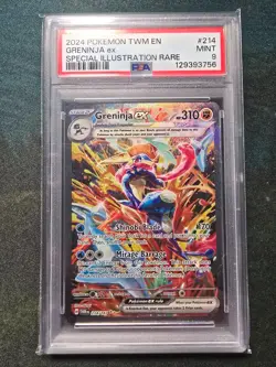 CLEAN Pokemon 2024 Greninja EX Twilight Masquerade Card 214/167 PSA 9 - Image 1