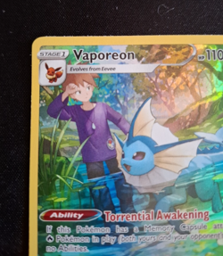 2022 Pokemon Brilliant Stars Vaporeon TG02/TG30 Ultra Rare - Image 2