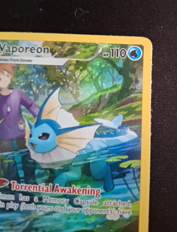 2022 Pokemon Brilliant Stars Vaporeon TG02/TG30 Ultra Rare - Image 3