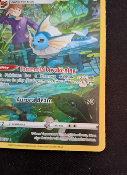 2022 Pokemon Brilliant Stars Vaporeon TG02/TG30 Ultra Rare - Image 4