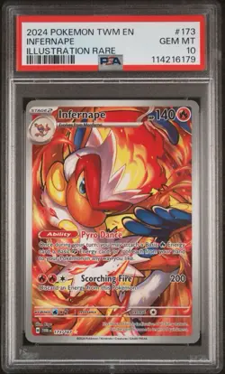 PSA 10 Gem Mint Pokemon Twilight Masquerade Infernape 173/167 Illustration Rare - Image 1
