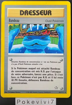 Pokemon Card HEADBAND 86/111 Rare Neo Genesis Wizards FR - Image 1