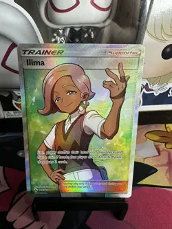 ilima Trainer 146/149 Full ART Sun and Moon Base set Pokemon Card NM - Image 1