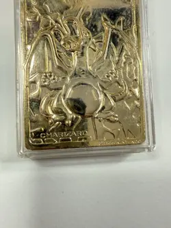 1999 Pokemon 23 Karat Gold Plated Trading Card Charizard Nintendo Collectible - Image 3