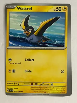 Pokemon TCG Scarlet & Violet Miscut Error Wattrel 077/198 Near Mint - Image 1
