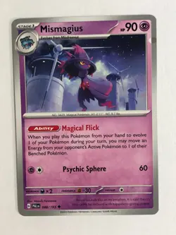 Pokemon TCG Paldea Evolved Printer Hickey Error Mismagius 088/193 Near Mint - Image 1