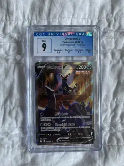 CGC 9 Mint - Umbreon V 189/203 Evolving Skies Alternate Alt Art Pokemon #189 PSA - Image 1