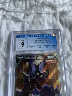 CGC 9 Mint - Umbreon V 189/203 Evolving Skies Alternate Alt Art Pokemon #189 PSA - Image 3