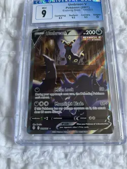 CGC 9 Mint - Umbreon V 189/203 Evolving Skies Alternate Alt Art Pokemon #189 PSA - Image 4