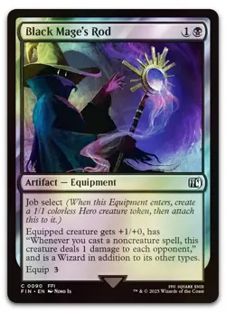 Black Mage's Rod #90 (Foil) (NM) Final Fantasy FIN Magic MTG - Image 1