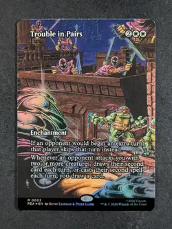 2026 MTG TROUBLE IN PAIRS #0003 TMNT Foil Borderless Mythic Rare - Image 1