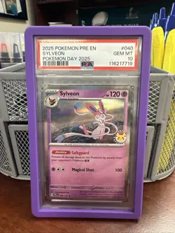 2025 Pokemon Prismatic Evolution Pokemon Day Sylveon #040/131 PSA 10 - Image 1