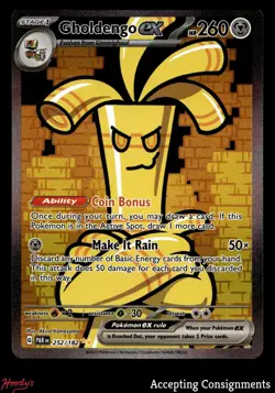 2023 Pokemon Scarlet and Violet Paradox Rift #252 Gholdengo EX SIR HOLO - Image 1